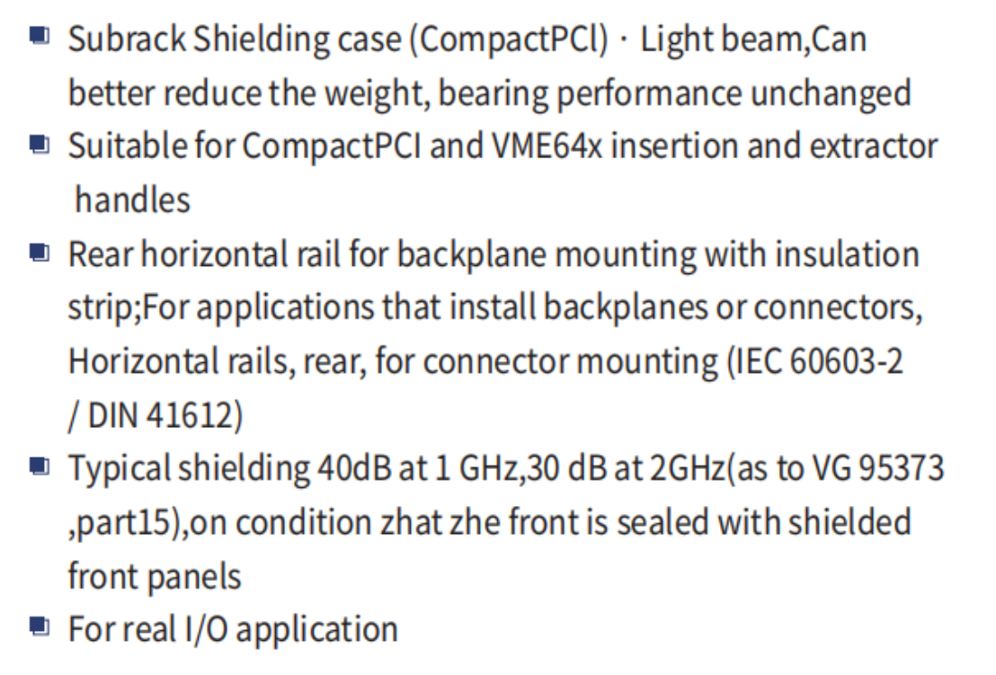 19'' Eurocard Subrack for Compact PCl VME VMEx64 System